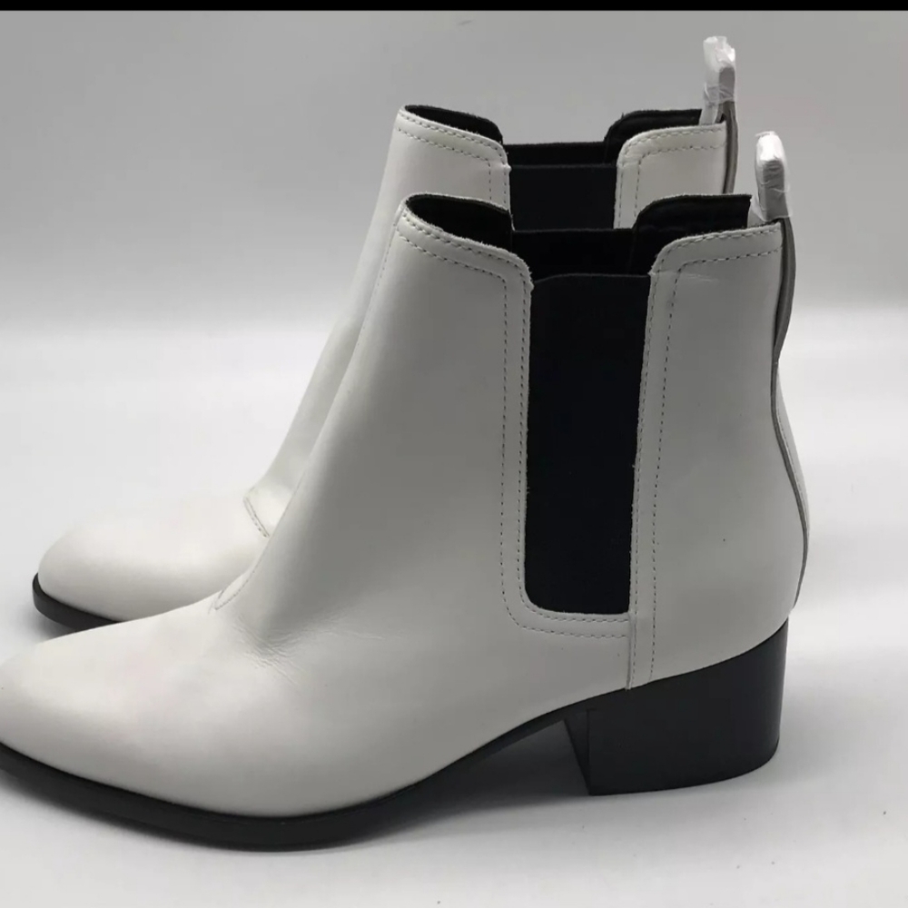 rag & bone White and Black Ankle Boots
